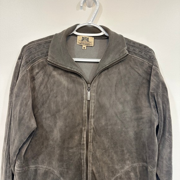 Juicy Couture Vintage Track Jacket Medium Made USA Gray Velour Y2K Zip Up - Picture 3 of 8